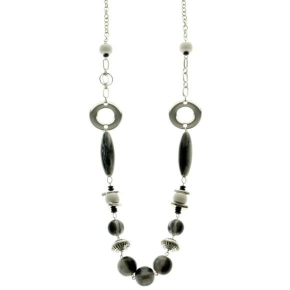 Catherines Jewelry - Catherines silver and black beaded necklace